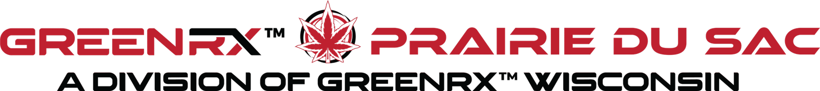 GreenRX™ Prairie du Sac banner logo — A Division of GreenRX™ Wisconsin THCA dispensary