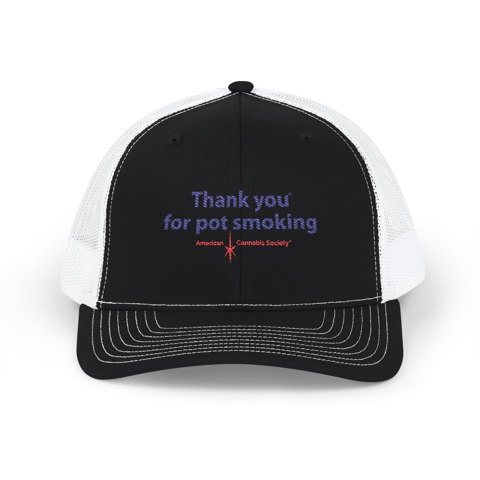 Thank You For Pot Smoking trucker hat from American Cannabis Society sold at THCA dispensary near me