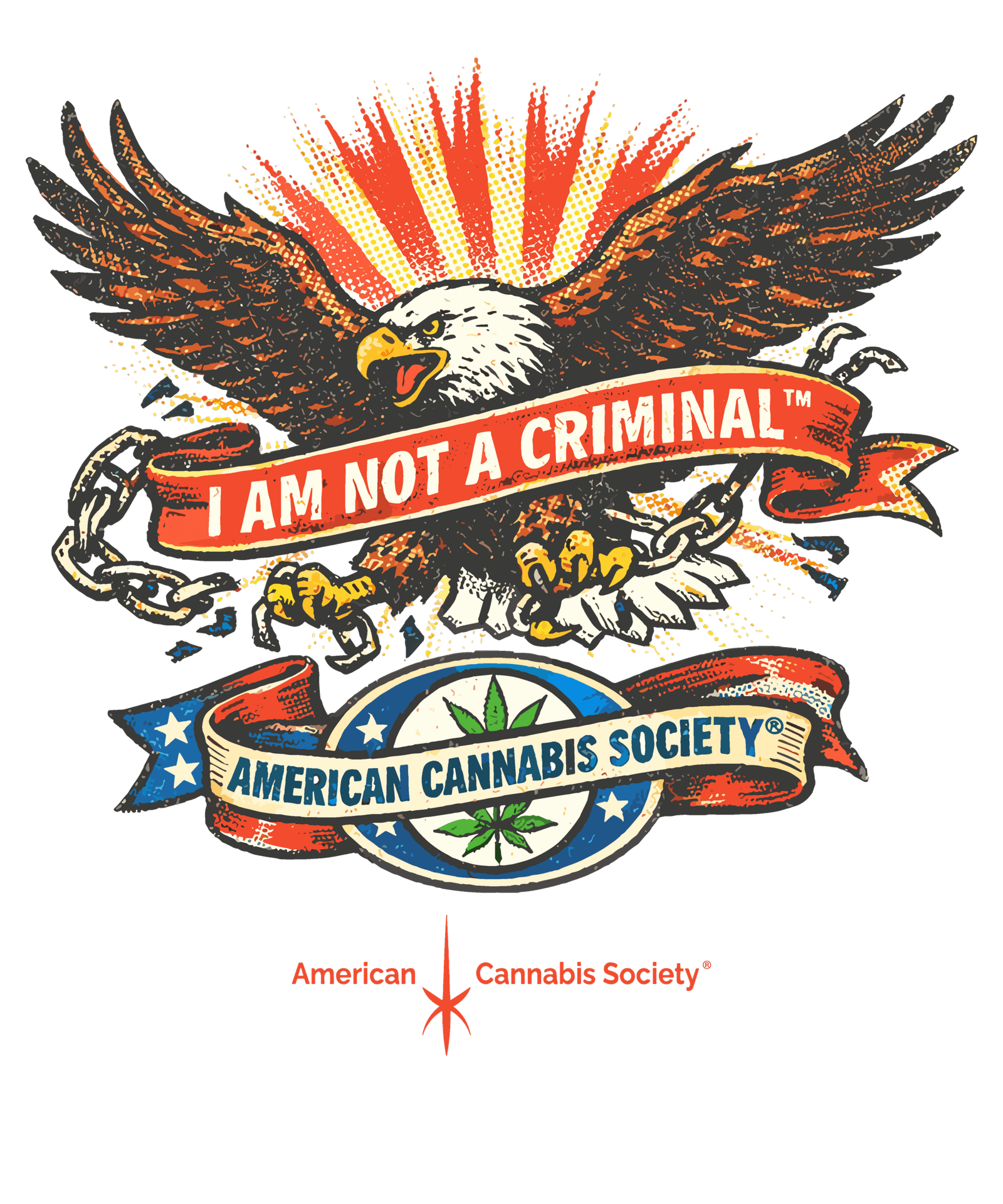 I Am Not A Criminal eagle artwork - legal THC in Prairie du Sac Wisconsin