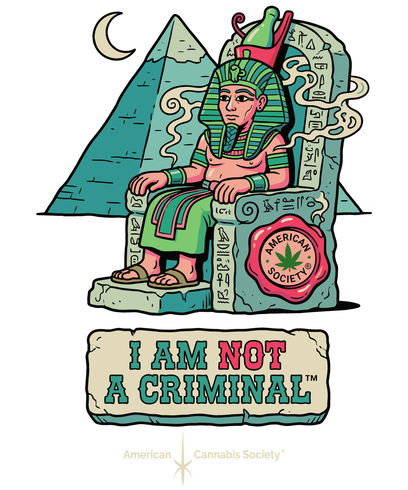 I Am Not A Criminal pharaoh artwork - GreenRX&trade; THC dispensary Prairie du Sac