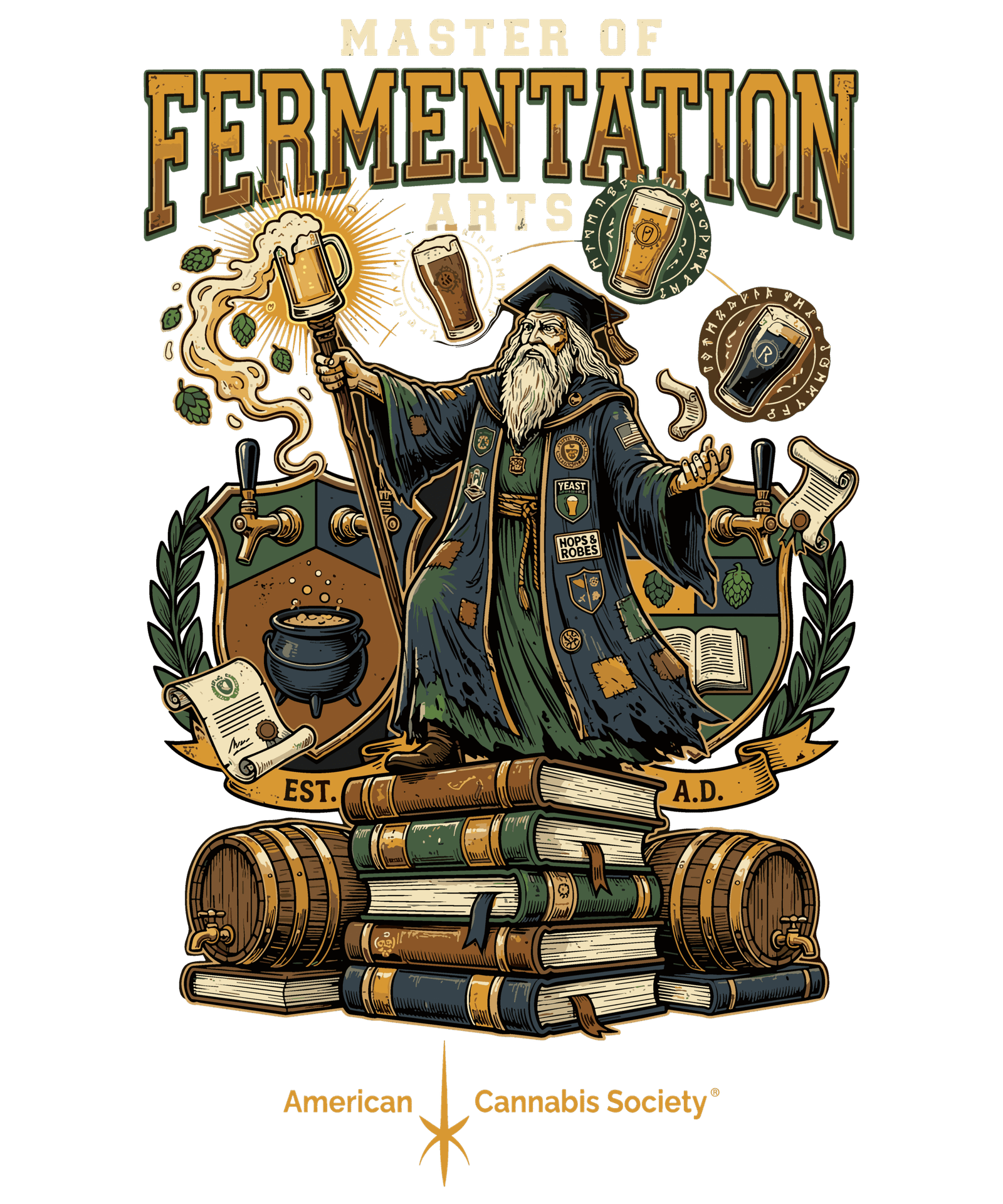 GreenRX Master of Fermentation Arts THC apparel from THCFACTOR clothing brands
