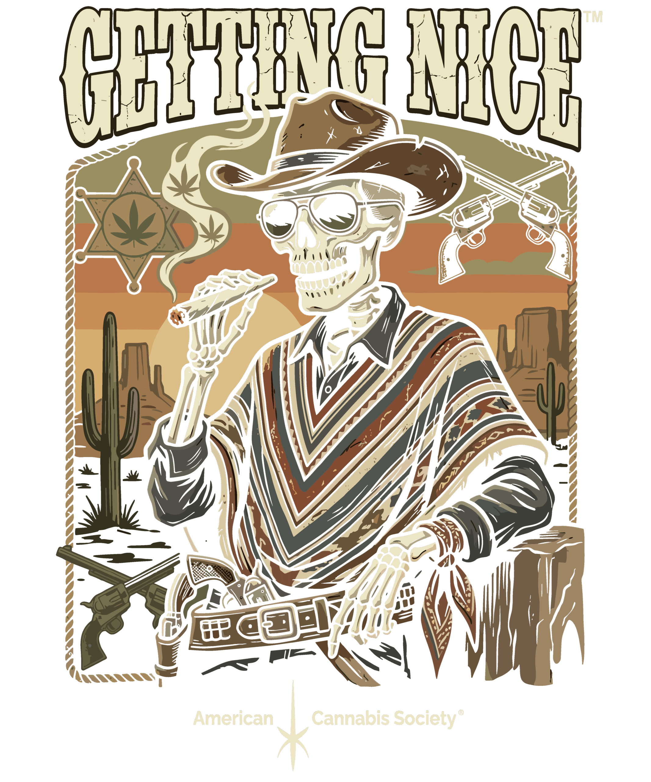 Best THC in Prairie du Sac at GreenRX™ dispensary - Getting Nice cannabis cowboy artwork